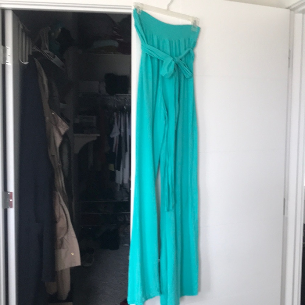 Arden B turquoise palazzo pants